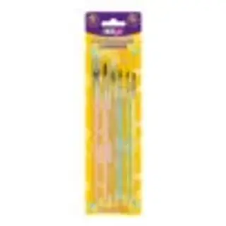 Pensule Strigo din lemn, Pastel, 6 bucati/set