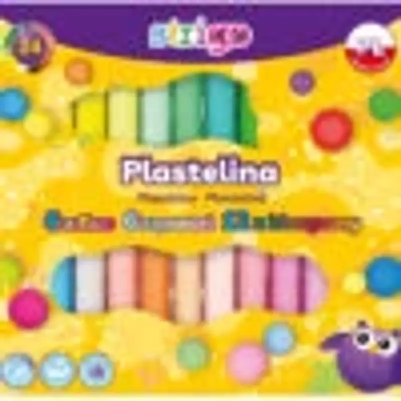 Plastilina Strigo 24 culori mix (6 x fluorescente, 6 x pastel, 12 x clasice)