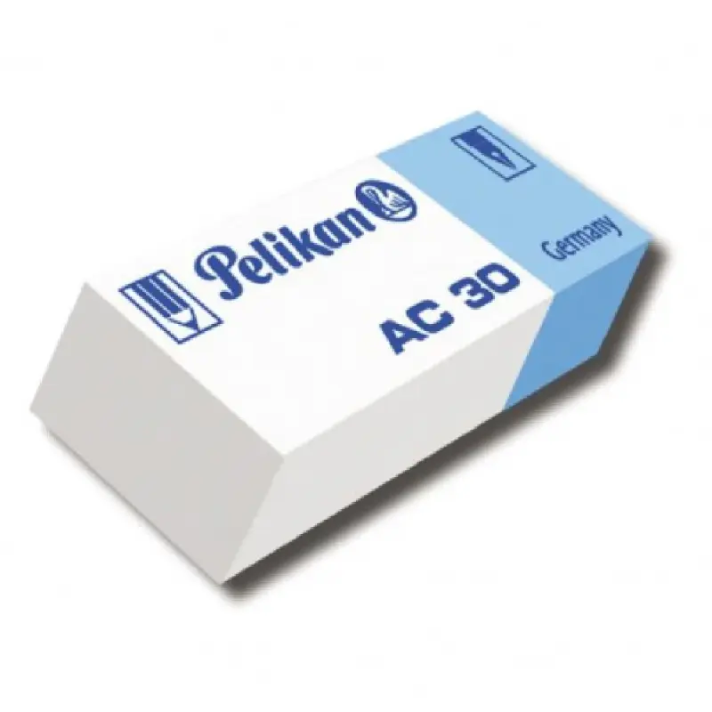 Radiera AC30 din plastic, alba
