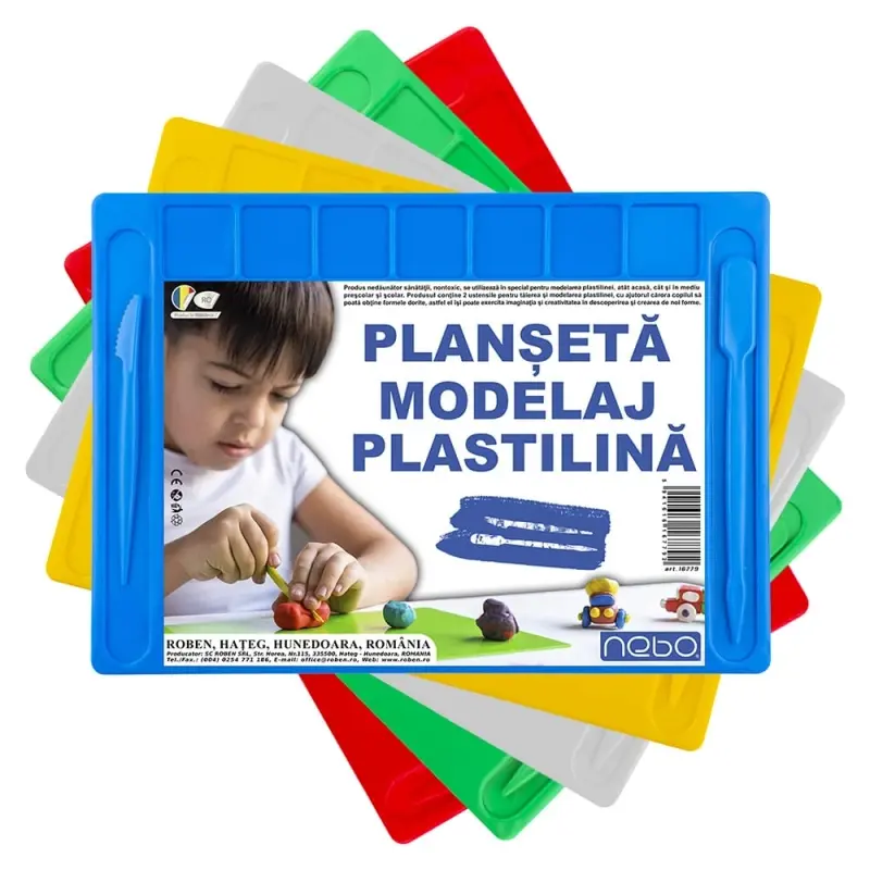 Planseta plastilina modelaj cu accesorii 28x20 cm - NEBO
