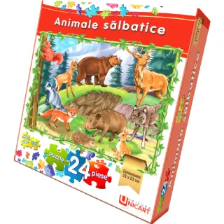 Puzzle 24 piese - Animale Salbatice 33x23 cm