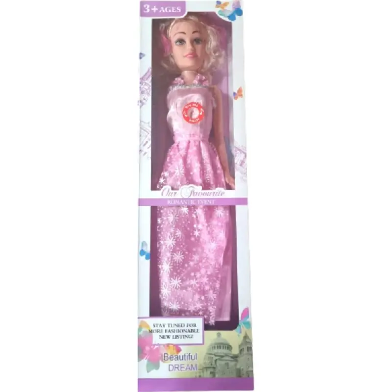Papusa Muzicala 75cm Rochie Roz Deschis