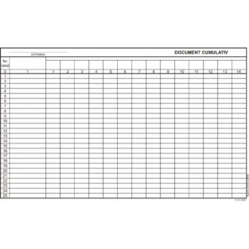 Document cumulativ A4 orizontal