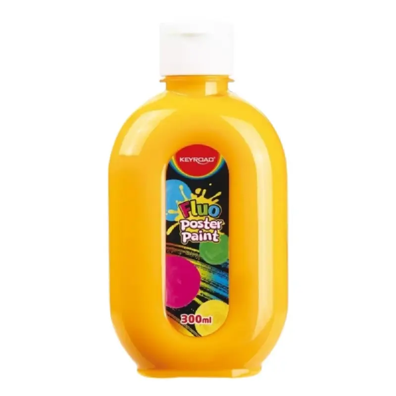 Culori tempera Keyroad, 300ml,PORTOCALIU FLUO