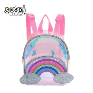 Ghiozdan gradinita transparent RAINBOW, 20x26x13 CM