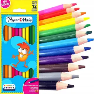 Set creioane colorate Papermate 12 culori