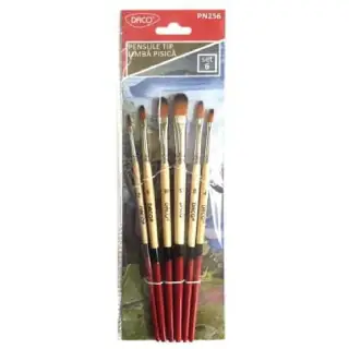 Pensula set 6 tip limba de pisica PN256 DACO