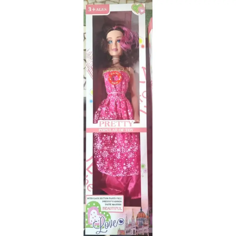Papusa Muzicala 70cm Rochie Roz