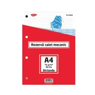 Rezerva caiet mecanic A4 50 file Daco, Dictando