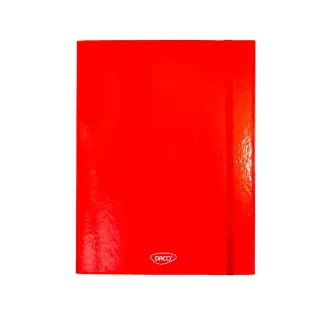 Mapa A4 cu elastic, carton laminat, cotor 3 cm, Rosu