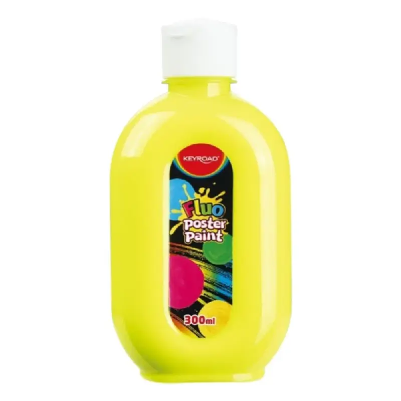 Culori tempera Keyroad, 300ml, GALBEN FLUO