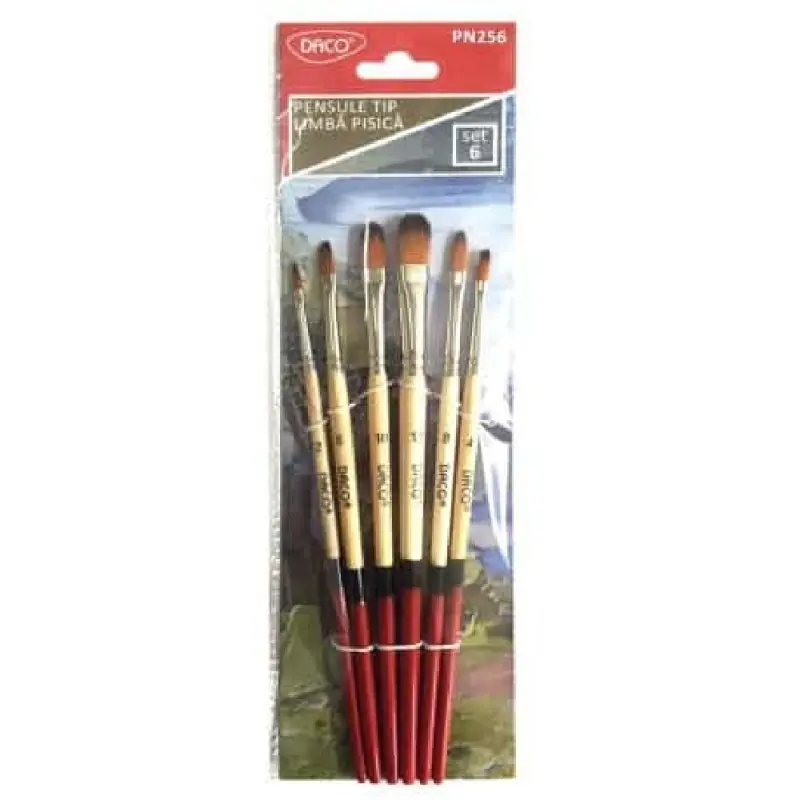 Pensula set 6 tip limba de pisica PN256 DACO