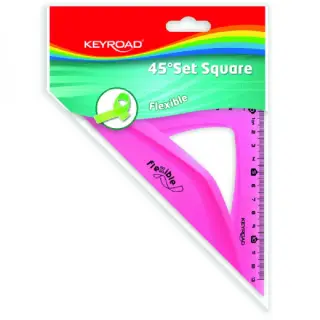 Echer Keyroad, 13cm, 45 grade, plastic flexibil, diverse culori