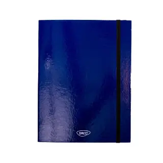 Mapa A4 cu elastic, carton laminat, cotor 3 cm, Albastru