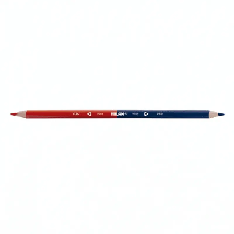 Creion bicolor Rosu/Albastru Milan set/12