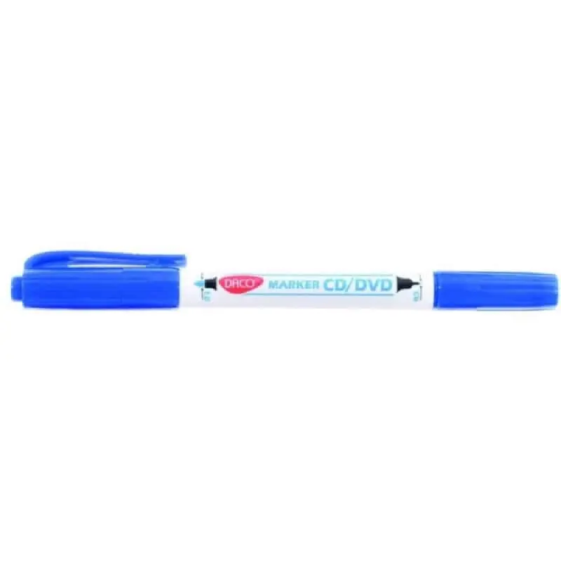 Marker CD/DVD Daco 2 Capete, Albastru