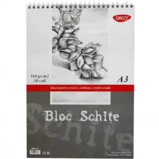Bloc A3 schite 160gr 30 file DACO