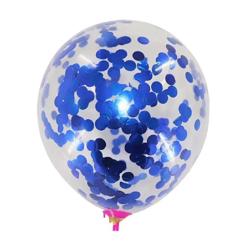 Baloane 4,5g transparente, Confetti, 50 buc/set