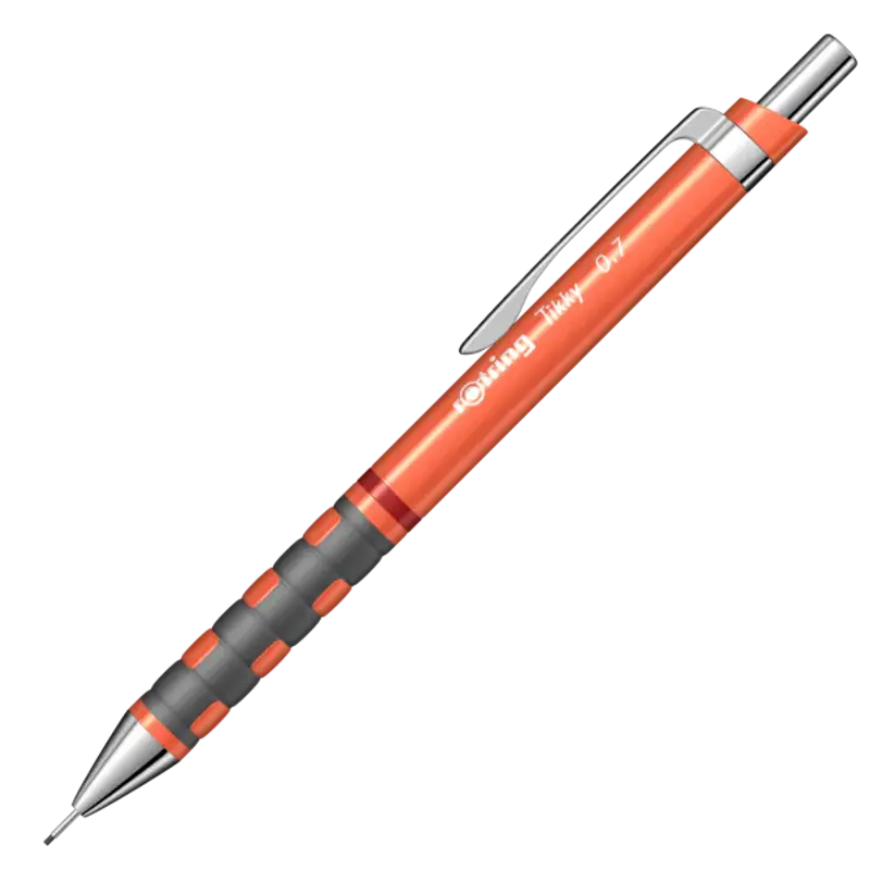 Creion mecanic Rotring Tikky, 0.7 mm, corp portocaliu