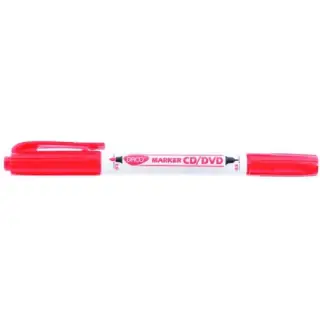 Marker CD/DVD Daco 2 Capete, Rosu