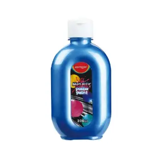 Culori tempera Keyroad, 300ml,ALBASTRU METALIZAT