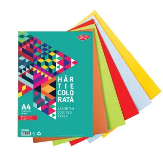 Hartie Colorata A4 50coli, 5culori Daco 80g/mp HR850