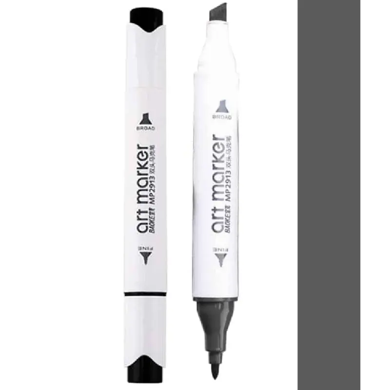 Markere Artisti Baoke 2vf 6-1mm Ulei Gri Inchis