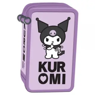 Penar echipat St.Majewski Kuromi Violet, 3 fermoare, violet,