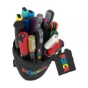 Penar echipat UNI Posca, Stand UP, cilindric, 1 fermoar, negru, 18buc 3