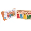 Joc educativ - Invata matematica , betisoare si cifre, din lemn, 72 de piese, multicolor, 3+ ani 2