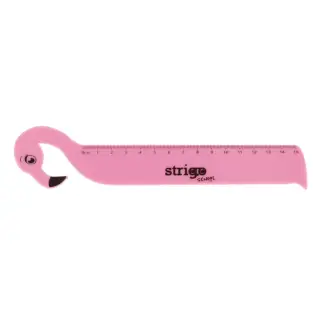 Riglă Strigo plastic Flamingo 15 cm
