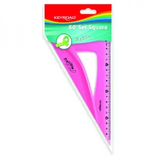 Echer Keyroad, 18cm, 30 grade, 60 grade, plastic flexibil, diverse culori