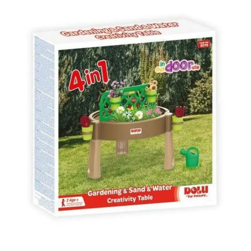Masuta Activitati, 4 in 1: Gradinarit/Apa/Nisip/Creativitate - Dolu