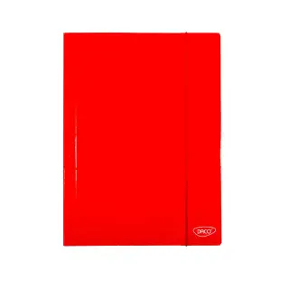 Mapa A4 cu elastic, carton laminat, Rosu
