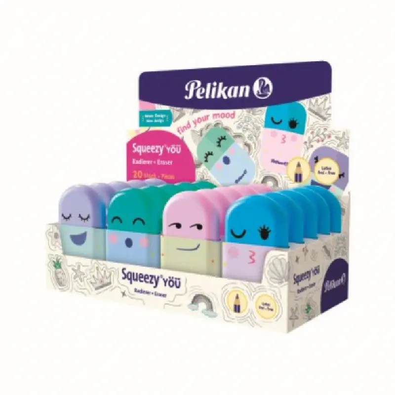 Radiera Squeezy You, culori pastel