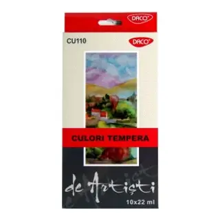 Culori Tempera 10 culori 22ml Artist Daco