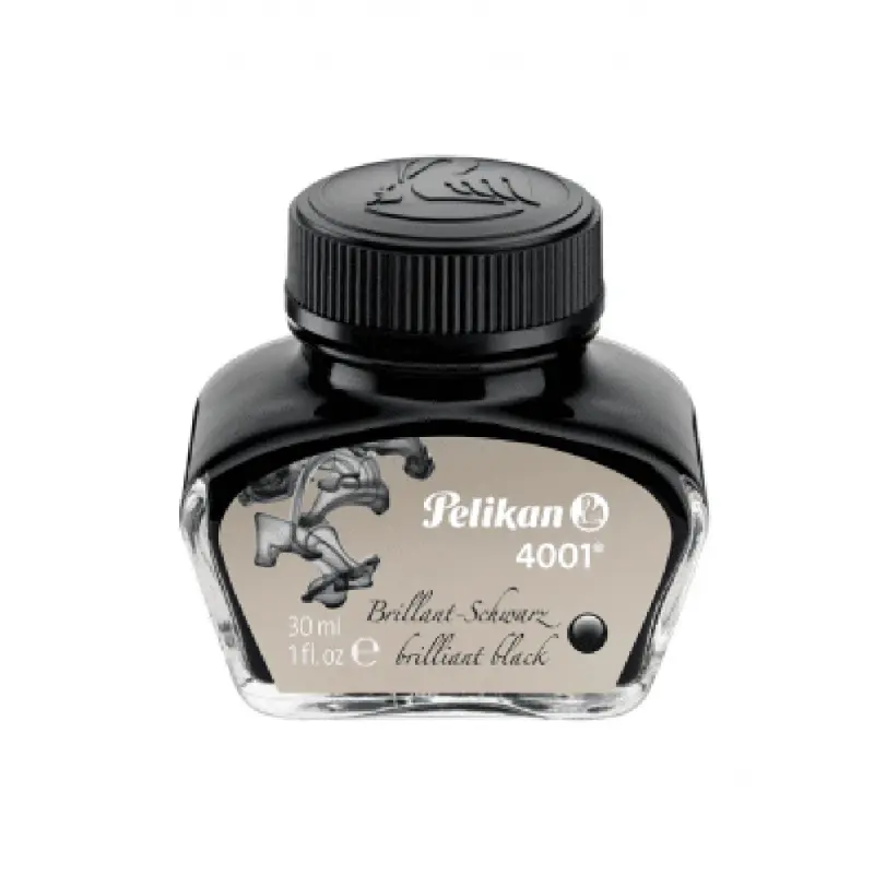 Cerneala la calimara, Negru Lucios 30ml