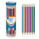 Creion grafit HB, cu radiera, triunghiular - S-COOL 2