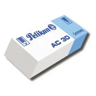 Radiera AC30 din plastic, alba
