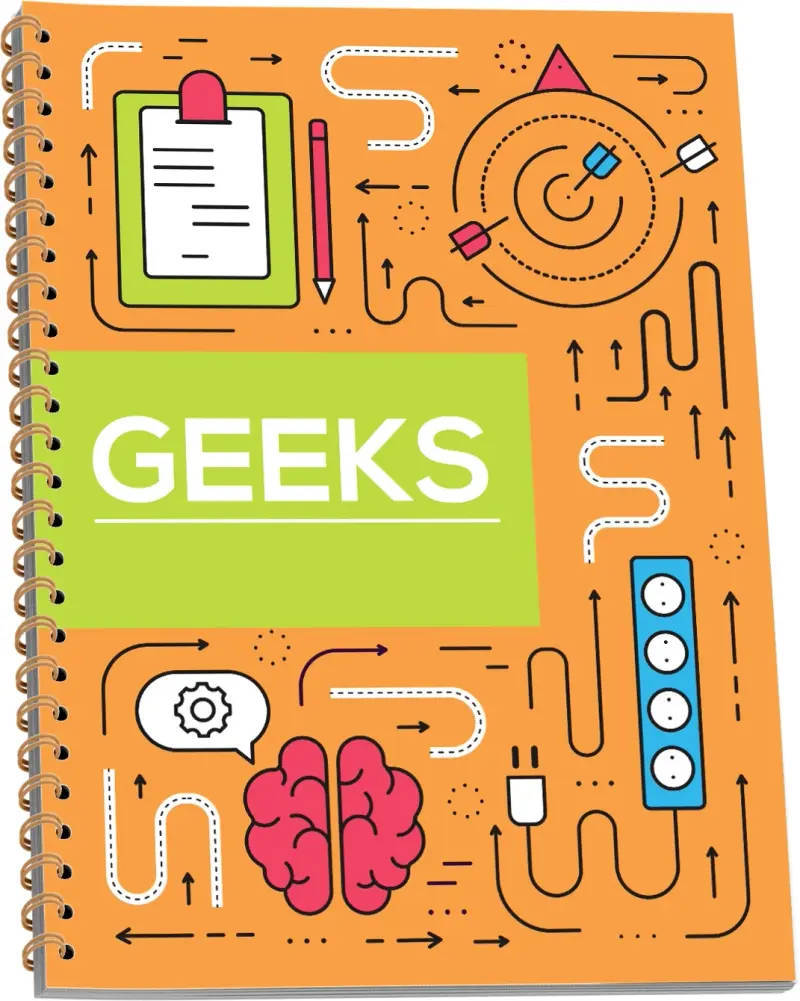 Caiet A4 cu spira 100 file Dictando GEEKS coperta cartonata