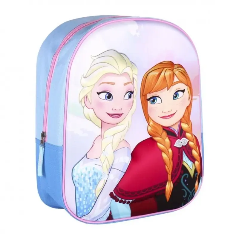 Ghiozdan gradinita Cerda Frozen 3D, 31cm, 1 compartiment, bleu cu roz