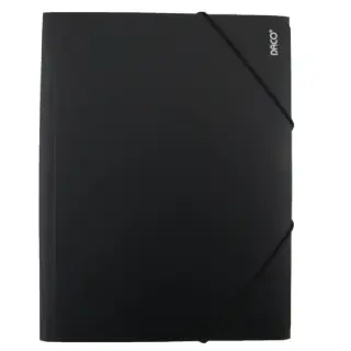 Mapa plastic cu elastic A4 Negru DACO