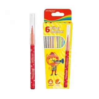 Carioca 6 culori Keyroad Washable, KR971588