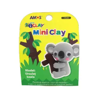 Plastilina iClay MiniClay Amos, model Koala, 30 g, 4 culori/cutie