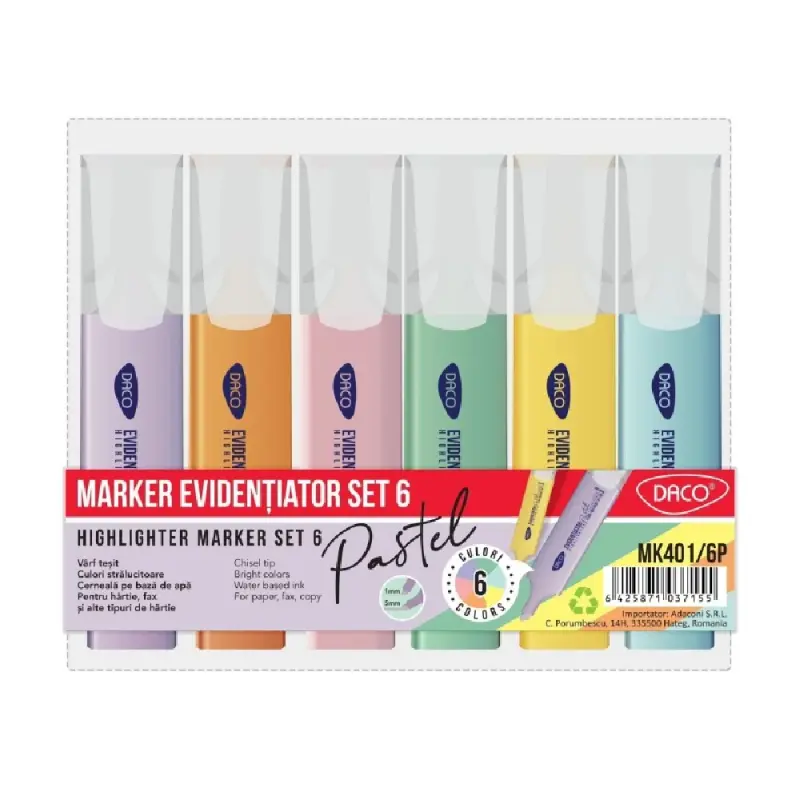 Marker Evidentiator Pastel Set 6