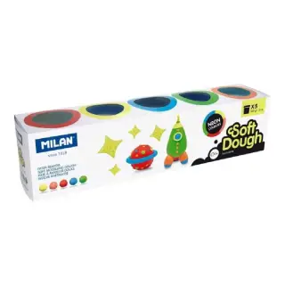 Plastilina usoara neon 5 x 142 G Milan