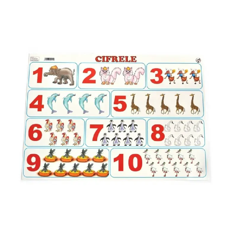 Plansa Cifrele A4 - Carton 230g/mp