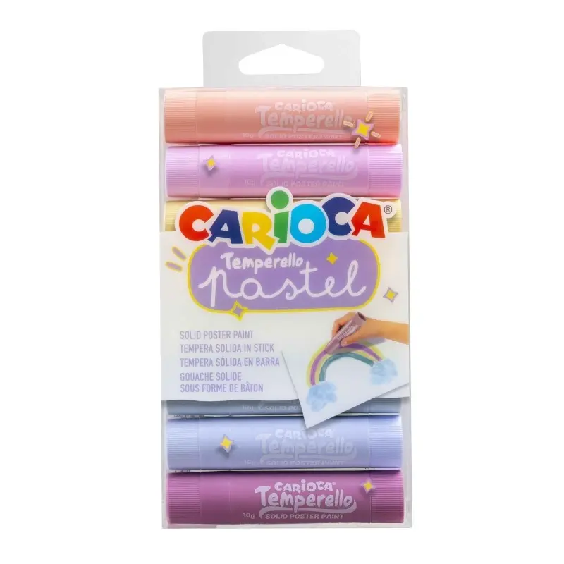 Culori Tempera Solida 8 culori pastel CARIOCA 