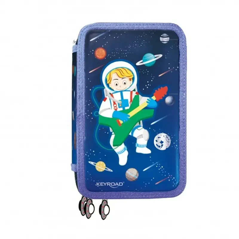 Penar echipat Keyroad, 3 fermoare, 52 piese, albastru