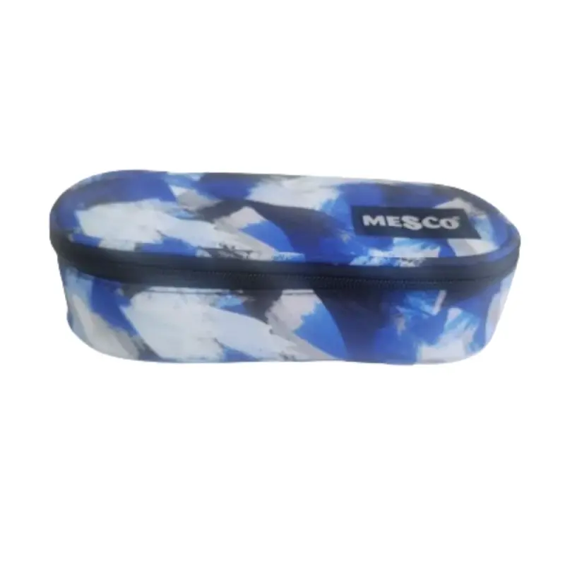 Penar tubular Mesco, Albastru/Alb, 22x10x6 cm
